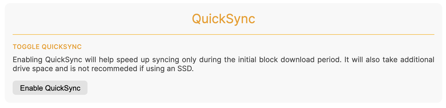 Enable QuickSync